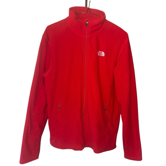 The North Face men’s red, full-zip fleece jacket size S/P - Picture 1 of 12